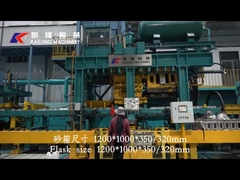 Ligne de bâti automatique de sable vert serrage horizontal de tir de Flaskless de départ